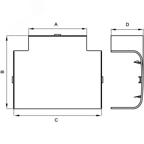 Тройник 110х50 мм черный 4