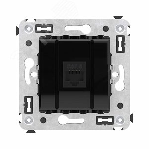 Avanti Компьютерная розетка RJ-45 без шторки в стену, кат.6 одинарная,  Черный квадрат - DKC (ДКС)