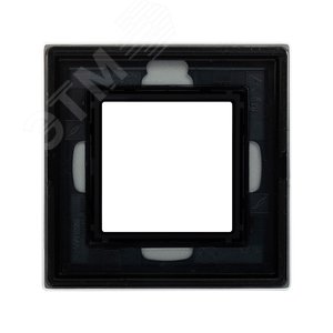 Рамка из натурального стекла,, ''Avanti'', светло-серая, 2 модуля 3