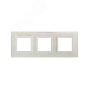 Рамка из натурального стекла, ''Avanti'', белая, 6 модулей