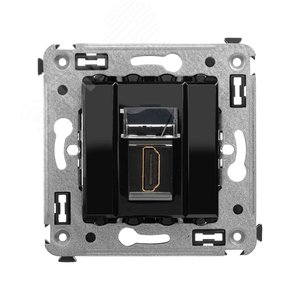 Avanti HDMI розетка одинарная в стену, тип А-А, Черный квадрат - DKC (ДКС)