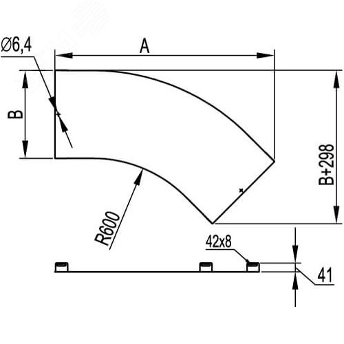 Угол горизонтальный 90 градусов 50х50 глухой цинк-ламельный 2