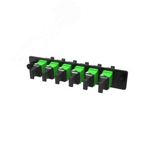 Планка адаптерная 6хMTP адаптеров (opposed key) (цвет адаптеров - зеленый). OS2. 1/2 HU - DKC IT