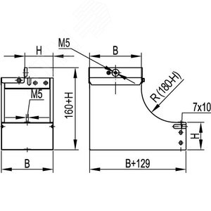 Угол CSSD 90 вертикальный внутренний переходник правосторонний основание 100 в комплекте крепежные элементы соединительные пластины 2