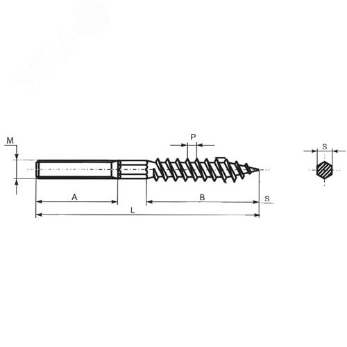 Шпилька-шуруп M8х150 - фото 2