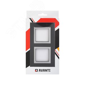 Рамка из алюминия, ''Avanti'', черная, 4 модуля 5