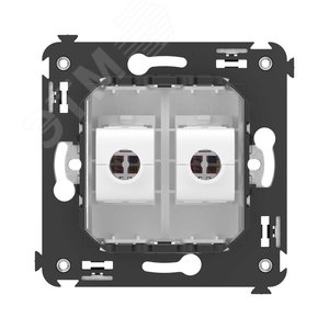 Avanti Компьютерная розетка RJ-45 без шторки в    стену, кат.5е двойная, Белое облако - фото 4