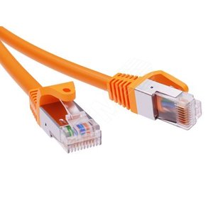 Патч-корд экранированный CAT6A F/UTP 4х2 LSZH оранжевый 0.5м - DKC IT