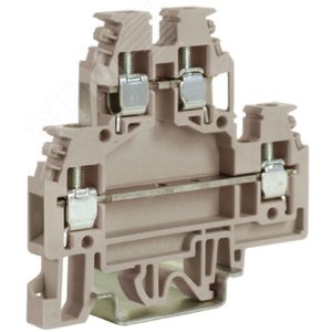 Зажим проходной двухуровневый серый DAS.4GR серый 4 кв.мм QUADRO (ZDS100GR) (ZDS100GR)