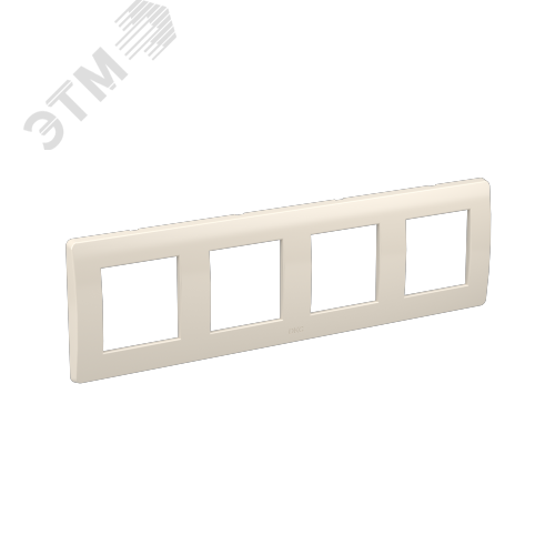 BRAVA Рамка 4 поста на 2+2+2+2 модуля бежевая RAL9001