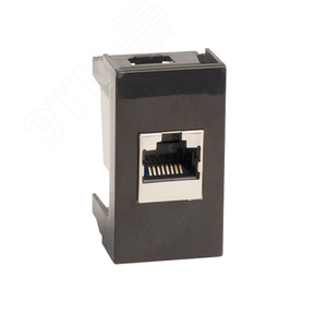Розетка RJ-45 кат.6,экр, ЭУИ Вива (Viva),1 мод.,черн - DKC (ДКС)
