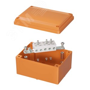 Коробка пластиковая FS с гладкими стенками и клеммниками  IP56 150х110х70мм  5р  450V 30A 16мм.кв - DKC (ДКС)