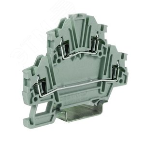 HMD.1/XGR, 2-х уровневый проходной зажим, серый, 1,5 кв.мм для установки электронных компонентов (ZHD130GR) - DKC (ДКС)