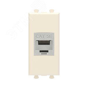 Avanti Компьютерная розетка RJ-45 без шторки модульная, кат.5е экранированная,  Ванильная дымка, 1 модуль - DKC (ДКС)