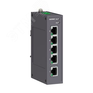 Промышленный неуправляемый коммутатор, 5х10/100Base-T(X) портов RJ45, 12-48В DC/18-30В AC, с резервированием - DKC (ДКС)