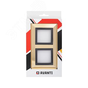 Рамка из металла, ''Avanti'', золотая, 4 модуля 5