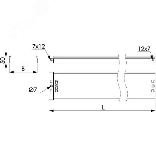 Лоток 50х50х3000 цинк-ламельный 4