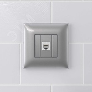 Avanti Компьютерная розетка RJ-45 без шторки в    стену, кат.5е одинарная Закаленная сталь - фото 5