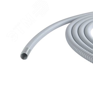 Металлорукав DN 10мм в ПВХ изоляции Dвн 10,0 мм   Dнар 15,0 IP66 50м цвет серый
