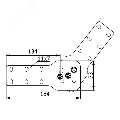 Соединитель шарнирный вертикальный H150 2