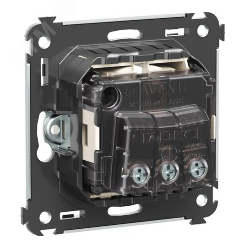 Avanti Розетка в стену, 2P+E, с защитными шторками, ''Ванильная дымка'' 4