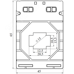 Трансформатор тока CT165 1200A, класс 0.2S, 10ВА - фото 2