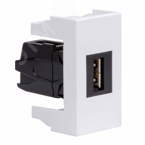 VIVA Розетка 1 модуль белая USB 2.0 - фото 2