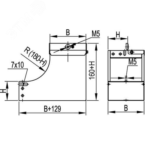 Угол CSSS 90 вертикальный внутренний переходник левосторонний основание 80 в комплекте крепежные элементы соединительные пластины - фото 5