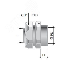 Муфта металлорукав-коробка DN 10 М16х15 внутренняя резьба 2