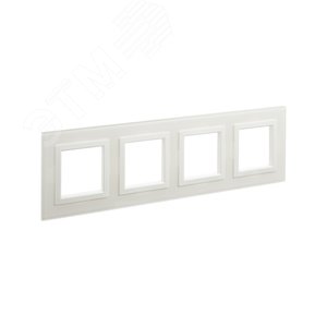 Рамка из натурального стекла, ''Avanti'', белая, 8 модулей 2