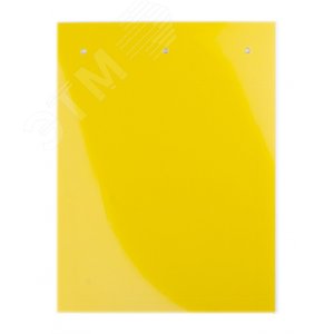 Табличка полужесткая для маркировки оболочек 70x30мм. Клейкое основание. ПВХ.Желтая (3 шт. на пластине, упак. по 10 листов)