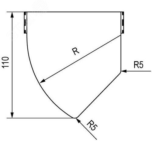 Крышка для угла горизонтального изменяемого угла CPO 0-44 основание 150 цинк-ламельный 2