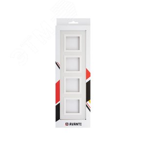 Рамка из натурального стекла, ''Avanti'', белая, 8 модулей 5