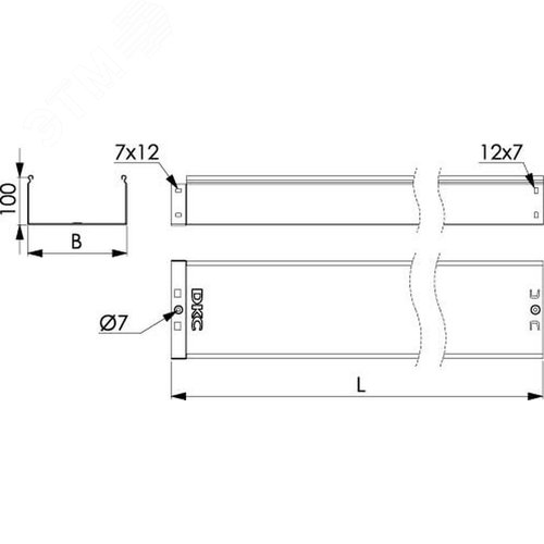 Лоток неперфорированный 400х100х3000 3