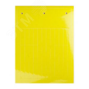 Табличка эластичная 35x9мм. Клейкое основание. Винил. Желтая (33 шт. на пластине, упак. по 10 листов)