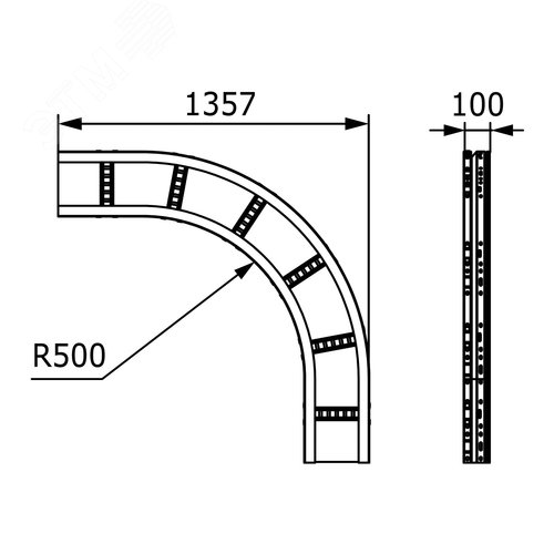 Угол листовой 90 градусов 100x600 цинк-ламельный 2
