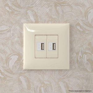 Avanti USB зарядное устройство в стену, ''Ванильная дымка'' - фото 6
