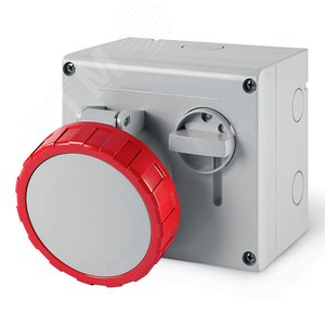Розетка наружной установки IP67 32А 3P+E+N 400В с механической блокировкой и верхним расположением разъема - DKC (ДКС)
