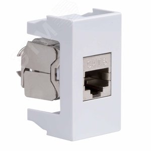 Розетка RJ-45 категория 6 экр Viva 1 модуль серая - фото 2
