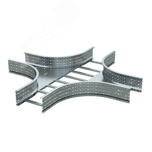 Ответвитель Х-образный лестничный 100х400 R660 горячеоцинкованный