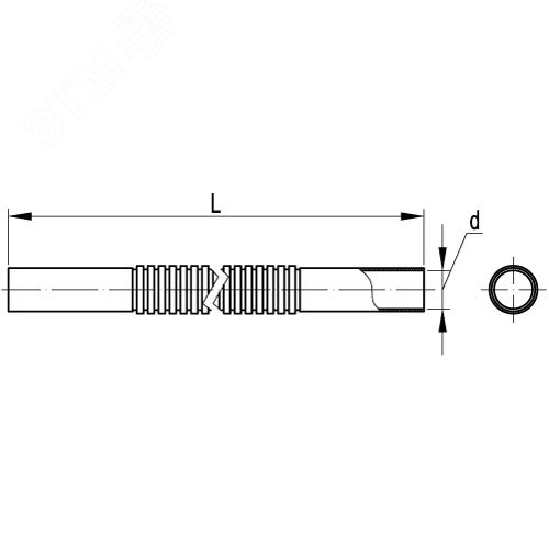 Муфта гибкая труба-труба, IP64, д.25мм 2