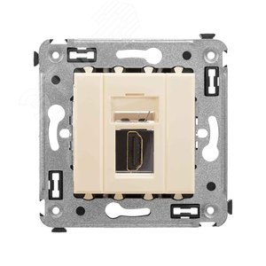 Avanti HDMI розетка одинарная в стену, тип А-А, ,Ванильная дымка - DKC (ДКС)
