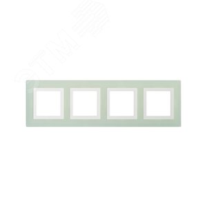 Рамка из натурального стекла, ''Avanti'', светло-зеленая, 8 модулей