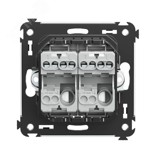 Avanti Выключатель двухклавишный в стену  Закаленная сталь 3