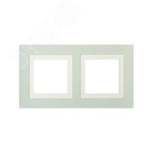 Рамка из натурального стекла, ''Avanti'', светло-зеленая, 4 модуля