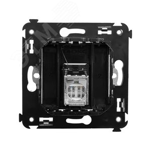Avanti Компьютерная розетка RJ-45 в стену, кат.6 экранированная одинарная,, Черный матовый - фото 3