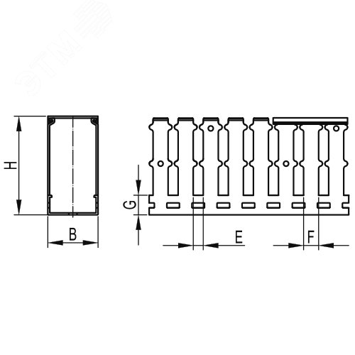 Короб перфорированный синий RL12 120x80 5