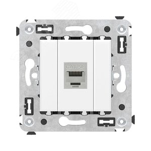Avanti Компьютерная розетка RJ-45 без шторки в стену, кат.5e одинарная экранированная,  Белое облако - DKC (ДКС)