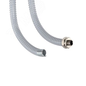 Металлорукав DN 10мм в ПВХ изоляции Dвн 10,0 мм   Dнар 15,0 IP66 50м цвет серый 2