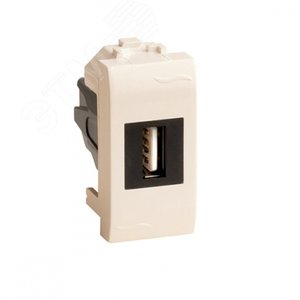 Розетка USB 2.0 Brava слоновая кость 1 модуль - DKC (ДКС)